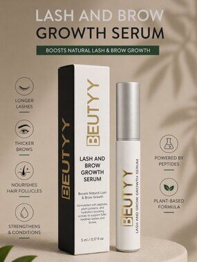This Works! BEUTYY Lash & Brow Growth Serum (5ml / 0.17 fl oz) | Clear Formula